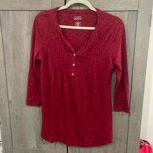 Croft and Barrow size small tucked knit pullover top